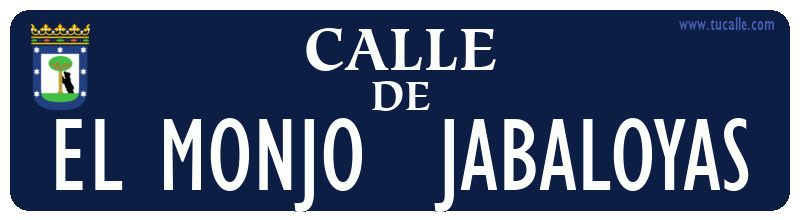 cartel_de_calle-de-EL MONJO  JABALOYAS_en_madrid_antiguo